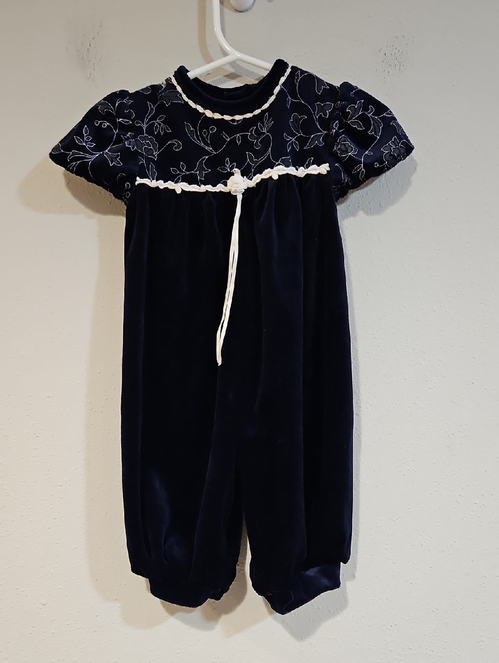 Velvet Baby One Piece Christmas Outfit
